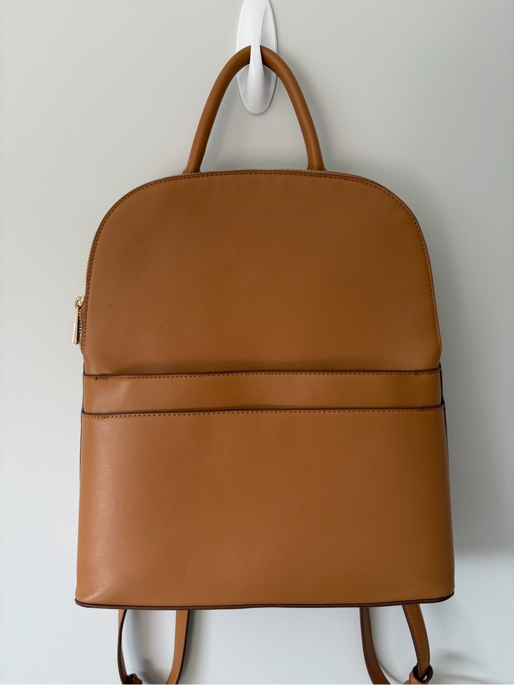 Classic Tan Leather Backpack